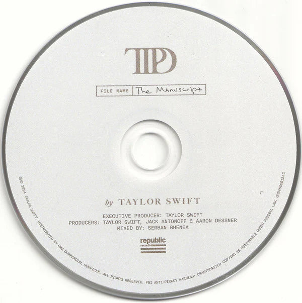 Taylor Swift - Tortured Poets Department - CD - Autographed