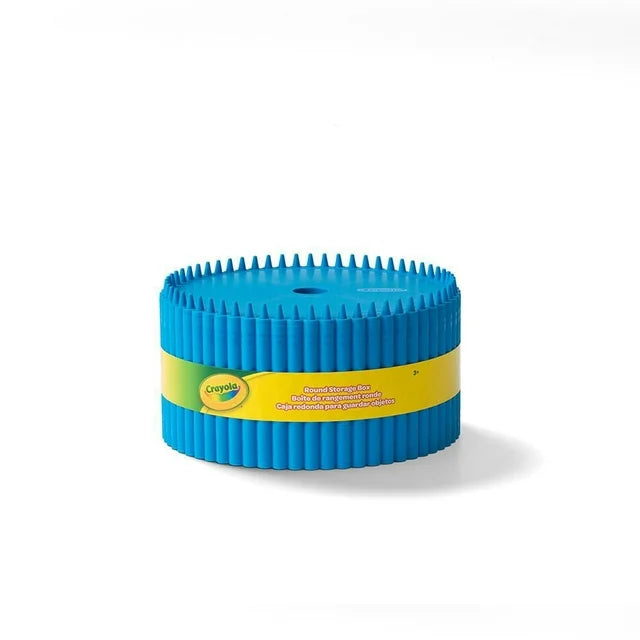 Crayola x Room Copenhagen - Stackable Round Storage Box - Blue (Cerulean)