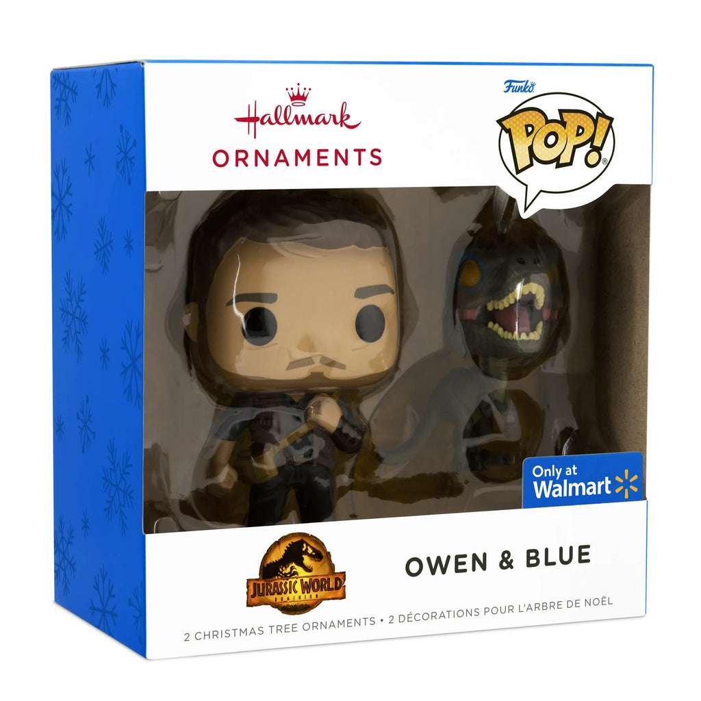 Hallmark x Funko Jurassic World - Owen and Blue - Christmas Ornament