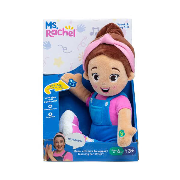 Ms. Rachel - Ms. Rachel Official Speak & Sing Doll - 16” Tall Interactive Toy