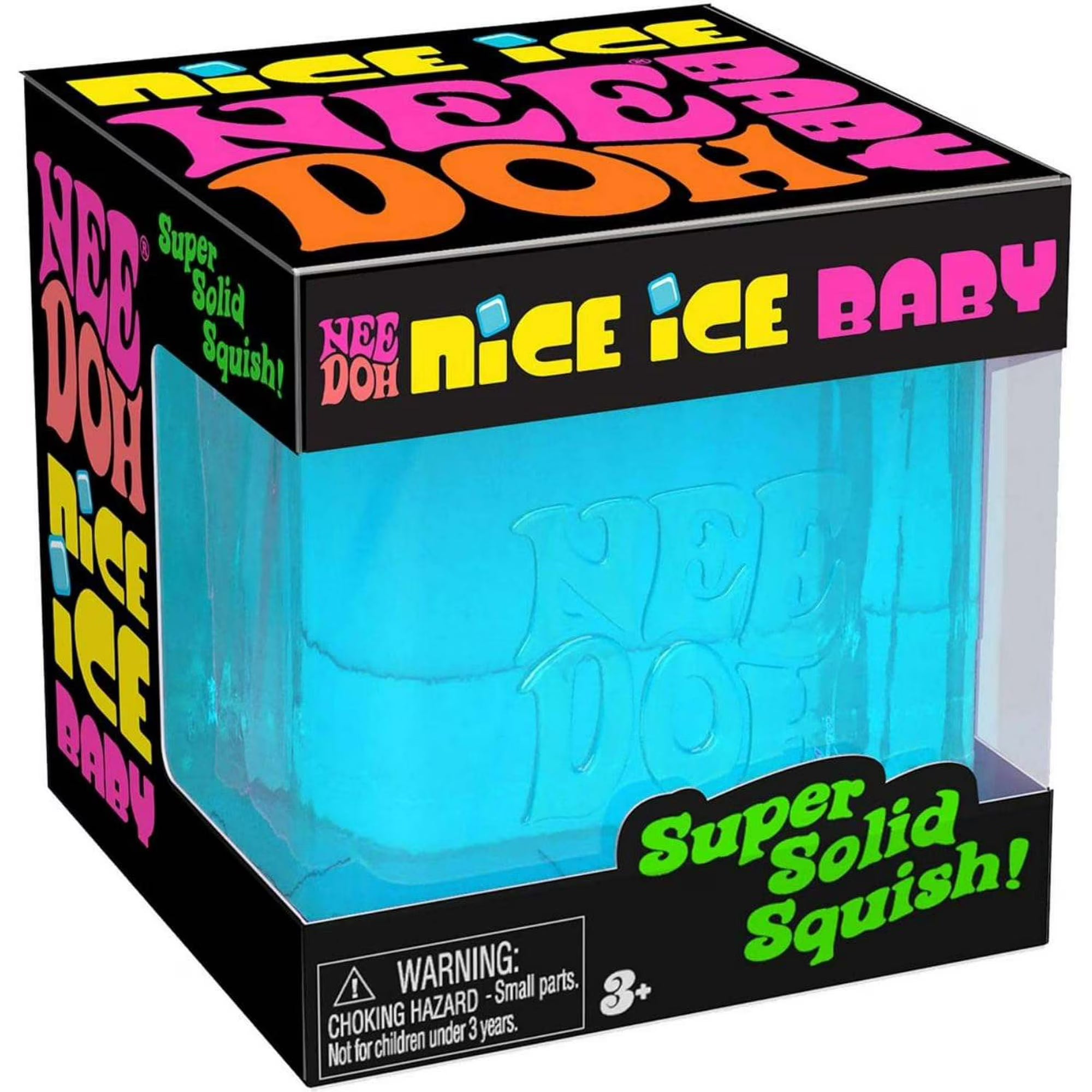 Schylling - NeeDoh Nice Ice Baby - Sensory Squeeze Toy - Single Mini Nice Cube (Random Colours)